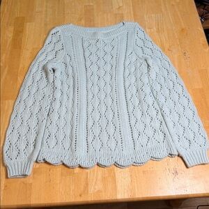 LOFT Women's Pastel Blue Sweater Size Small